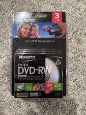 Memorex 3 Pack 2x Mini DVD-RW Discs With Jewel Cases 1.4 GB picture