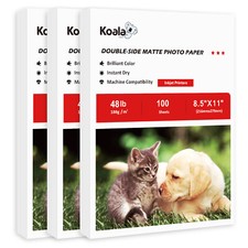 300 Koala Double Sided Matte Photo Paper 8.5x11 48lb 10Mil Inkjet Printer Epsn. picture