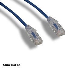 Kentek Blue 15ft Ultra Slim Cat6A Patch Cable 28AWG UTP Snagless Ethernet LAN picture