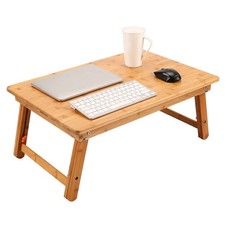 Large Size Laptop Tray Desk 25.6x17.7in Bamboo Floor Desk Low Table Bed Tray ... picture