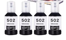 4PK Compatible with Epson 502 Black Ink Ecotank ET Expression Ultra High Yield . picture