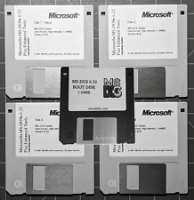Microsoft MS-DOS 6.22 Installer Floppy Disks + Boot Disk Combo -  3.5