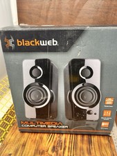 Blackweb Multimedia PC Speakers 3.5mm Aux Input picture