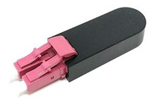 LC Fiber Optic 40GB OM4 Multimode 50/125 Loopback Adapter Magenta Coupler picture