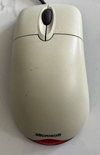 Vintage Microsoft Wheel Mouse Optical USB And PS/2 Compatible X802382-001 Beige picture