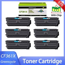 6PK CF361X 508X Toner Fit For HP Cyan LaserJet Enterprise M553n M553x MFP M577c picture