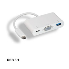 10PCS USB 3.1 Type C to VGA 1920x1200 and USB 3.0 A/C Connect for TV PC Laptop picture