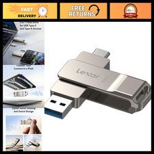 256GB Dual USB 3.2 Type-C Flash Drive, High-Speed Portable Storage, Champagne Si picture