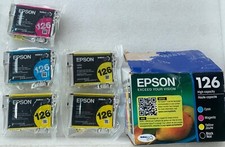Genuine Epson 126 Color Ink Yellow x3 Magenta x1 Cyan x1 New Sealed picture