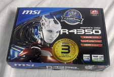 ATI Radeon MSI R4350 512mb DDR2 Low Profile Blue Box Graphics Card NEW IN BOX picture
