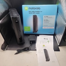 Motorola MG7315 8x4 343 Mbps Plus N450 Wi-Fi Cable Modem Wifi Router Used In Box picture
