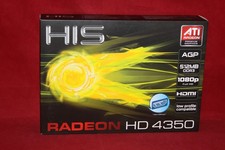 HIS ATI Radeon HD 4350 512MB 64BIT DDR3, AGP Graphics Card. (H435F512HA) picture
