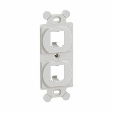 (2-PACK) PANDUIT 106 Module Frame Duplex/Mini Com, Off White, 2 Ports, CF1062IWY picture
