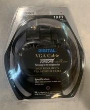 NEW Topzone VGA Cable 18ft Gold Plated Monitor Cord PC Laptop TV Projector picture