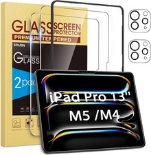 Tempered Glass Screen Protector 2+2 Pack for 13 inch iPad Pro with Alignment Fra picture