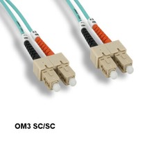 10x Kentek 15 m OM3 SC to SC 10Gb Multi-Mode Fiber Optic Cable 50/125 Duplex picture