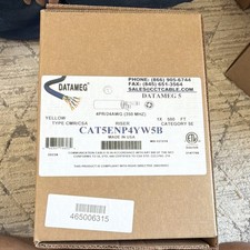 Datameg Cat 5e Ethernet Cable Yellow, 500 ft, Riser, CAT5ENP4YW5B picture