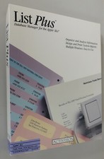 List Plus Database Manager by Activision for Apple IIgs 1987 picture