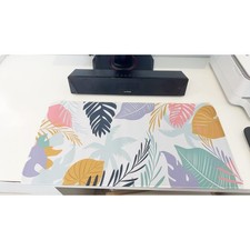 Boho Botanical Leaf Oversized Mouse Pad 23.6