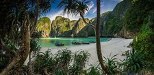 Landscape nature beach white sand trees shrubs tropical Custom Gaming Mat Desk picture