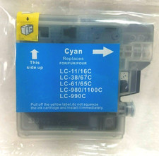 Ink Cartridge ~Cyan ~For Brother LC: 11/16; 38/37; 61/65; 980/1100; 990 ~New picture