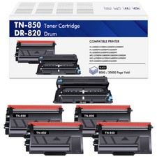 4× TN850 Toner+1x DR820 Drum Fits For Brother MFC-L5850DW MFC-L5850DW HL-L6200DW picture