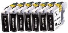 7 PK BLACK Premium Ink fits Brother LC203 MFC-J460DW MFC-J5720DW MFC-J4320DW picture
