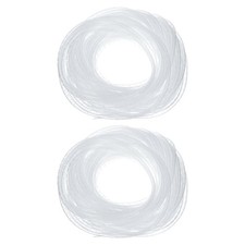 2pcs Spiral Cable Wrap, 46Ft - 1/4-Inch 14M- 6mm Spiral Wire Cord Cover, White picture