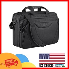 Elegant 17.3 Inch Water-Repellent Laptop Bag - Versatile Expandable Briefcase picture