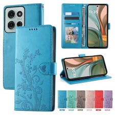 Leather Butterfly Wallet Cover Case For Motorola Edge 50 G55 G75 G45 G34 G35 G54 picture