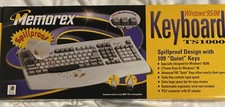 NEW NOB Memorex Windows 95/98 Computer Keyboard TS1000 Spillproof Quiet Keys picture