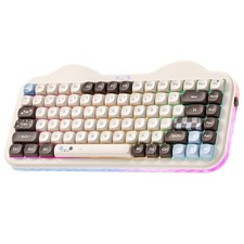 YUNZII C75 Wireless Mechanical Keyboard, 75% Layout, Milk V2 Switch, Choco picture
