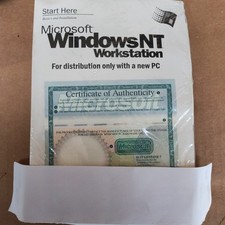 Microsoft Windows NT 4.0 Workstation CD With Key OEM And Boot Disks Book picture