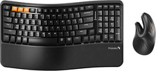 New - ProtoArc EKM02 Wave Keys Ergonomic Wireless Keyboard and Mouse, Bluetooth picture