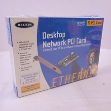 Belkin Desktop Network PCI Card 10/100BT Ethernet 32 Bit PCI Card New and Sealed picture