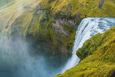 Landscape nature river grass daylight outdoors iceland Custom Gaming Mat Desk picture