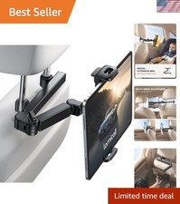 Car Headrest Tablet Holder, 3 in 1 Extension Adjustable Arm picture