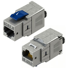 Cat8 RJ45 FTP Termination Tool Free Metal Keystone Jack 22AWG-24AWG 2000Mhz lot picture