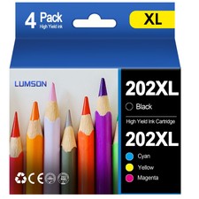 202XL Ink Replacement for Epson WF-2860 XP-5100 (4PK Black/Cyan/Magenta/Yellow) picture