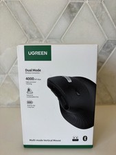 UGREEN Multi-Mode Vertical Mouse MU008 Wireless Ergonomic Office Black Buttons  picture