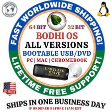 BODHI LINUX 7.0 OS STANDARD, HWE, S76, LEGACY 64BIT USB, DVD LIVE/FULL INSTALL picture