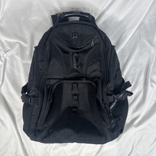 SWISSGEAR 1900 ScanSmart 17” Laptop Backpack TSA Travel Blacked Out Black/Black picture