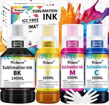 Sublimation Ink 440ML Autofill Bottles Refill for Epson ET-2800 ET-15000 ET-2... picture