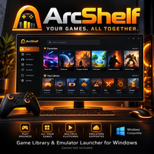ArcShelf Personal License Retro Game Library Emulator Launcher Windows PC picture