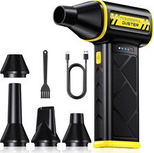 Compressed Air Duster, 110000RPM Ultra-Powerful Electric Air Duster, 3-Speed Cor picture