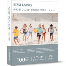 100 PCS 8.5x11 Inch Thin Glossy Inkjet Printer Paper 36Lb DIY Chip Bag Flyer picture