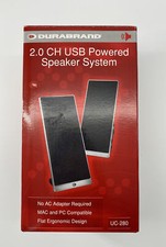 DURABRAND 2.0 CH USB POWERED SPEAKER SYSTEM UC-280 2 Channel MAC & PC Computers picture