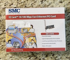 SMC Fast EZ 10/100 Mbps Ethernet PCI Newtwork Card SMC1244TX - New Sealed picture
