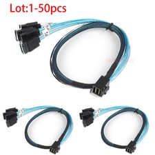 Lot Internal HDD Mini SAS Cable SFF-8643 To 4 SATA Connect to Hard Drive 50cm picture