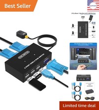 Effortless Switching with 2-Ports USB VGA KVM Switch for Dual Computer Setup picture